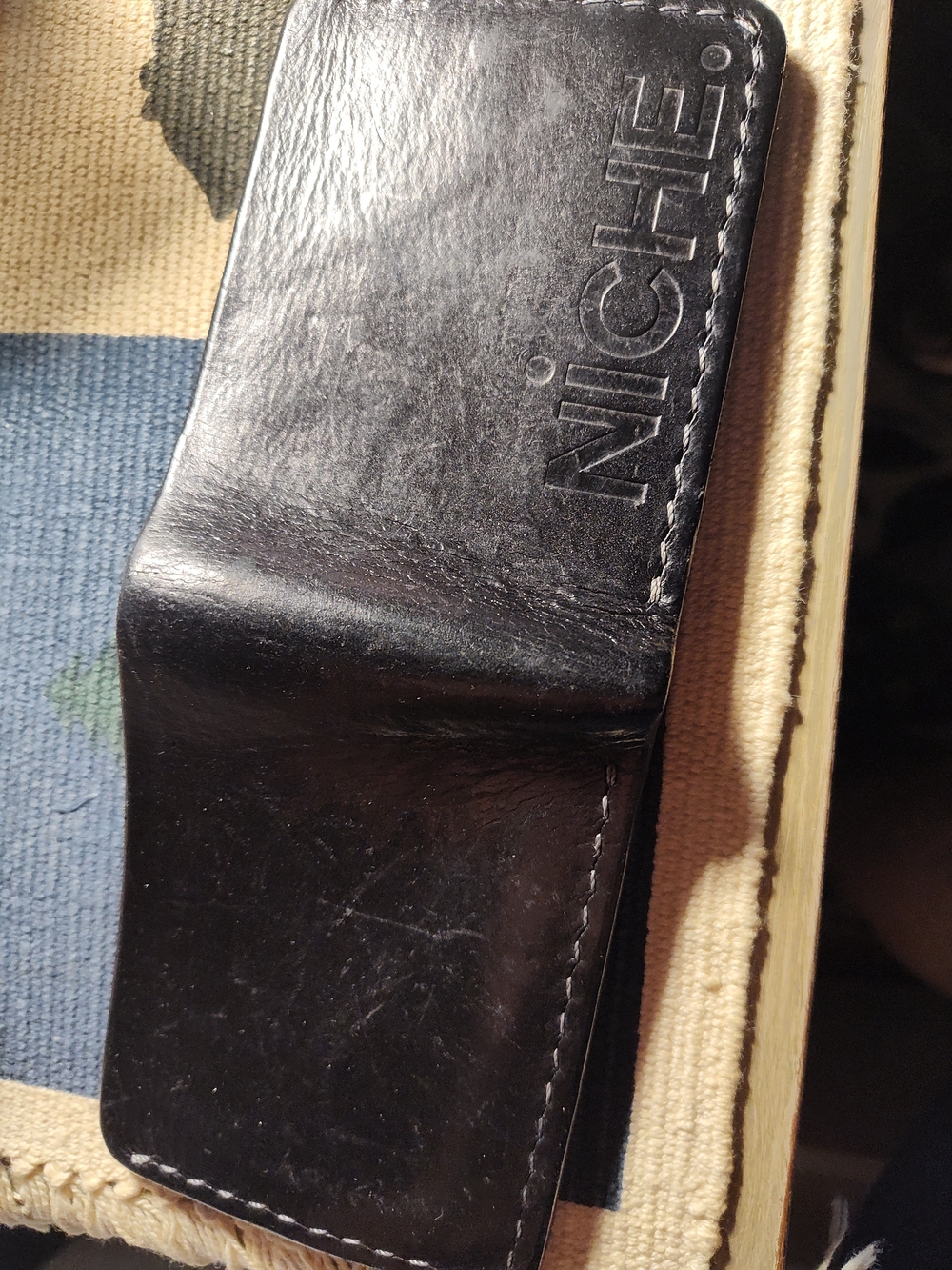 Black Leather Money Clip Wallet